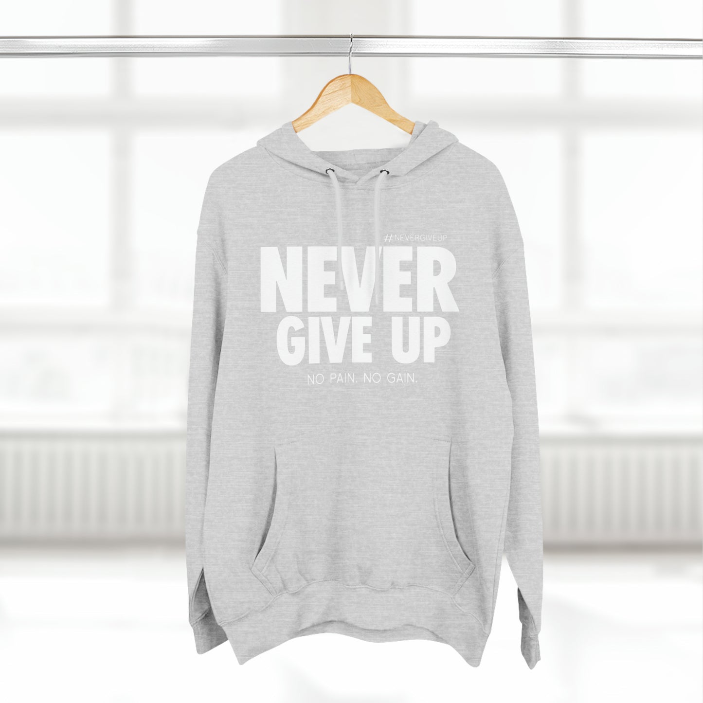 Never Give Up Lane Seven Three-Panel Fleece Hoodie
