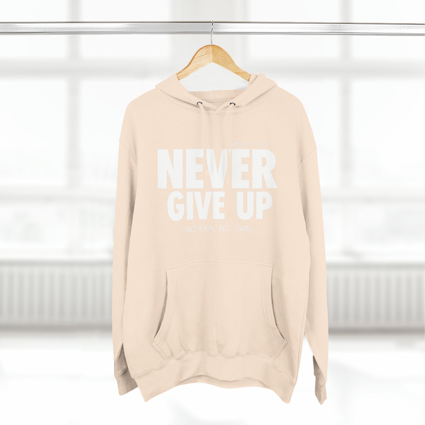Never Give Up Lane Seven Three-Panel Fleece Hoodie