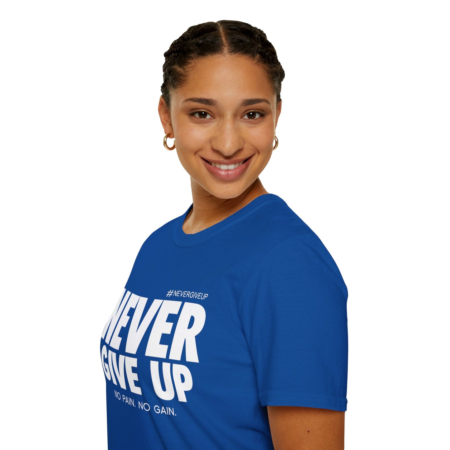 Never Give Up - Unisex Softstyle T-Shirt