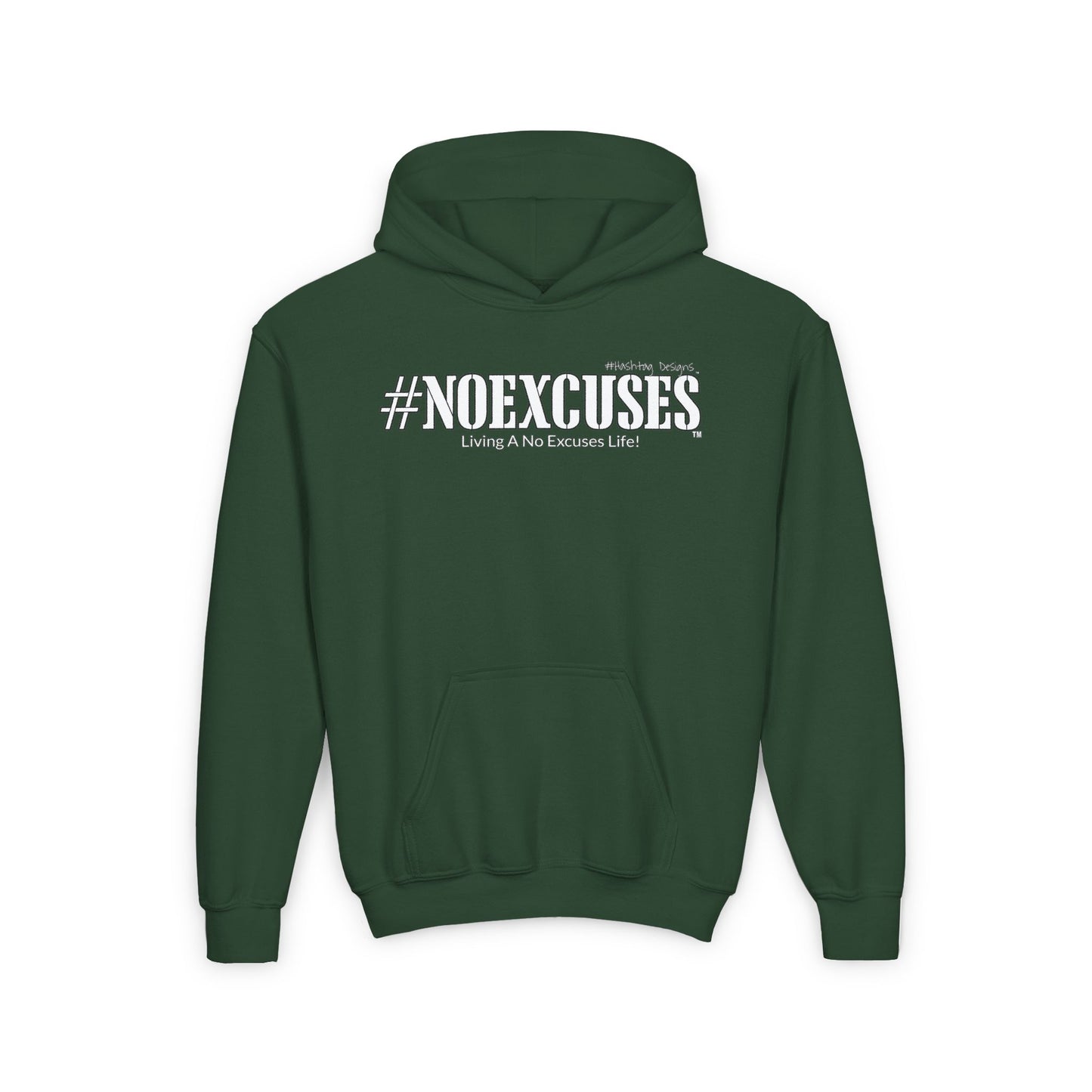 #NOEXCUSES Gildan Youth Heavy Blend Hoodie