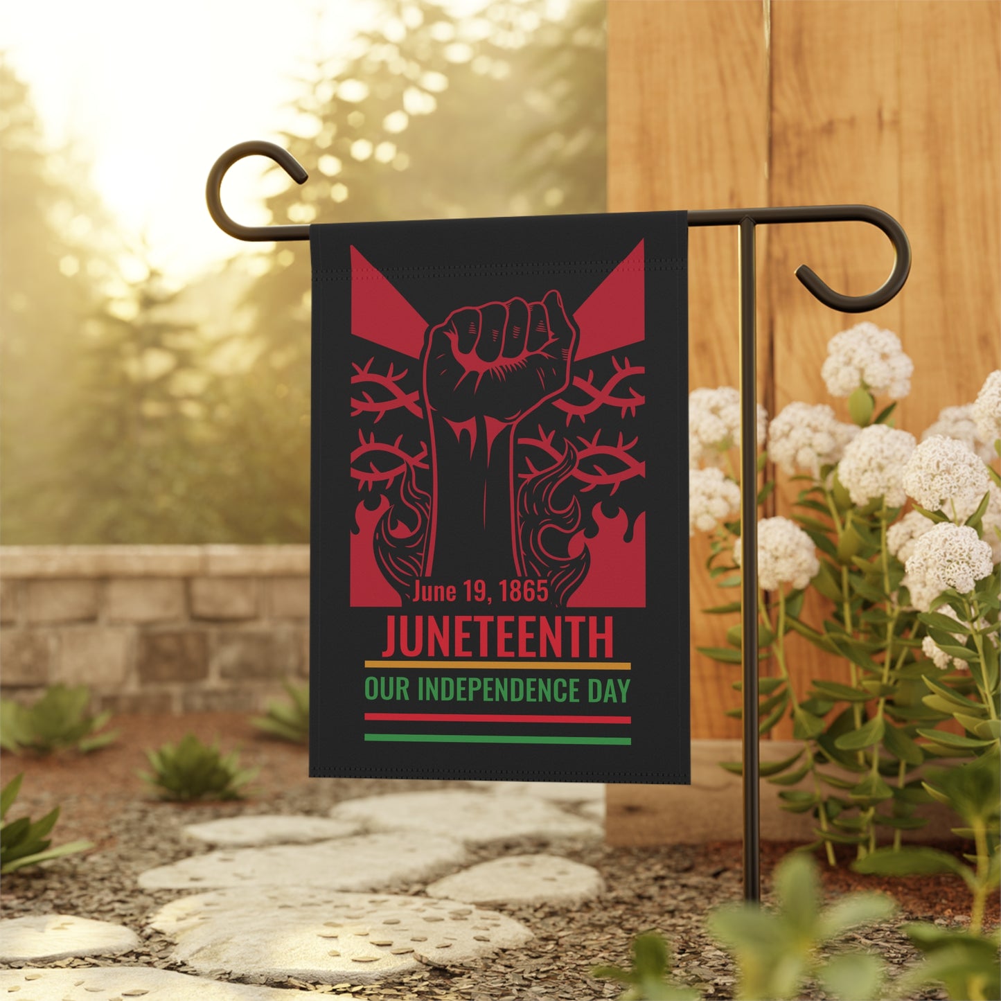Juneteenth Garden & House Banner