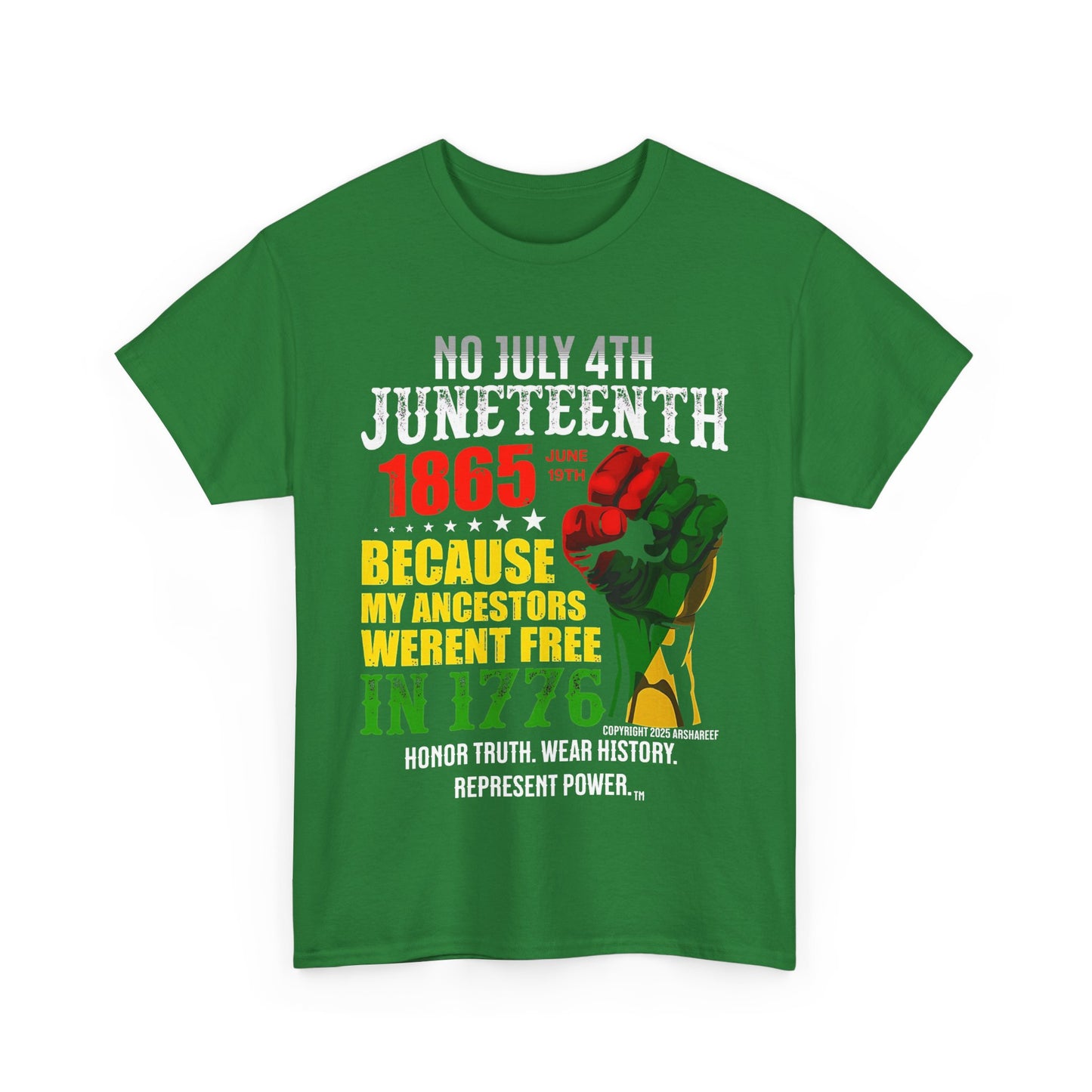 No July 4th - Juneteenth Unisex Heavy Cotton Awareness Tee