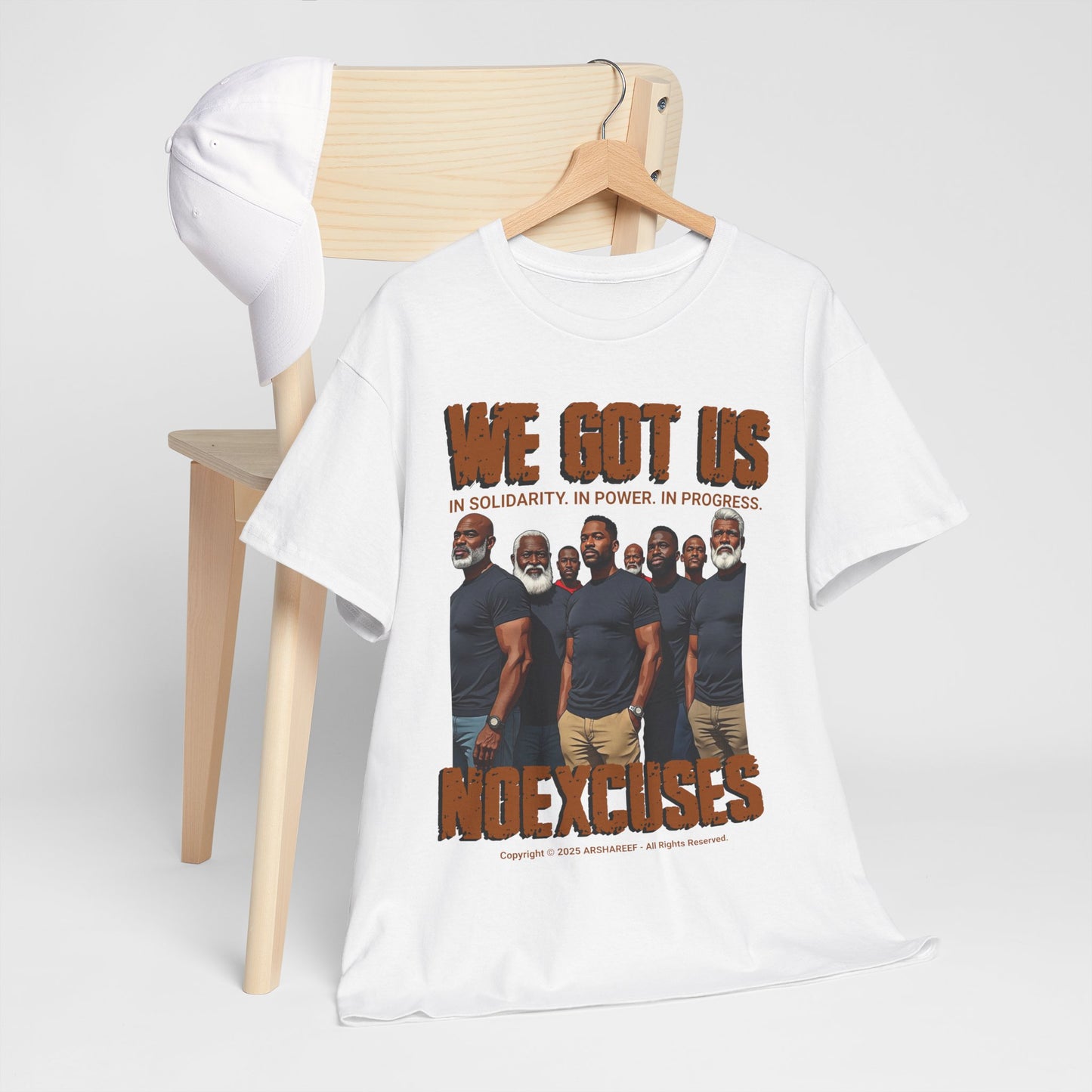 'We Got Us' NOEXCUSES Unisex Heavy Cotton Tee with Brothers