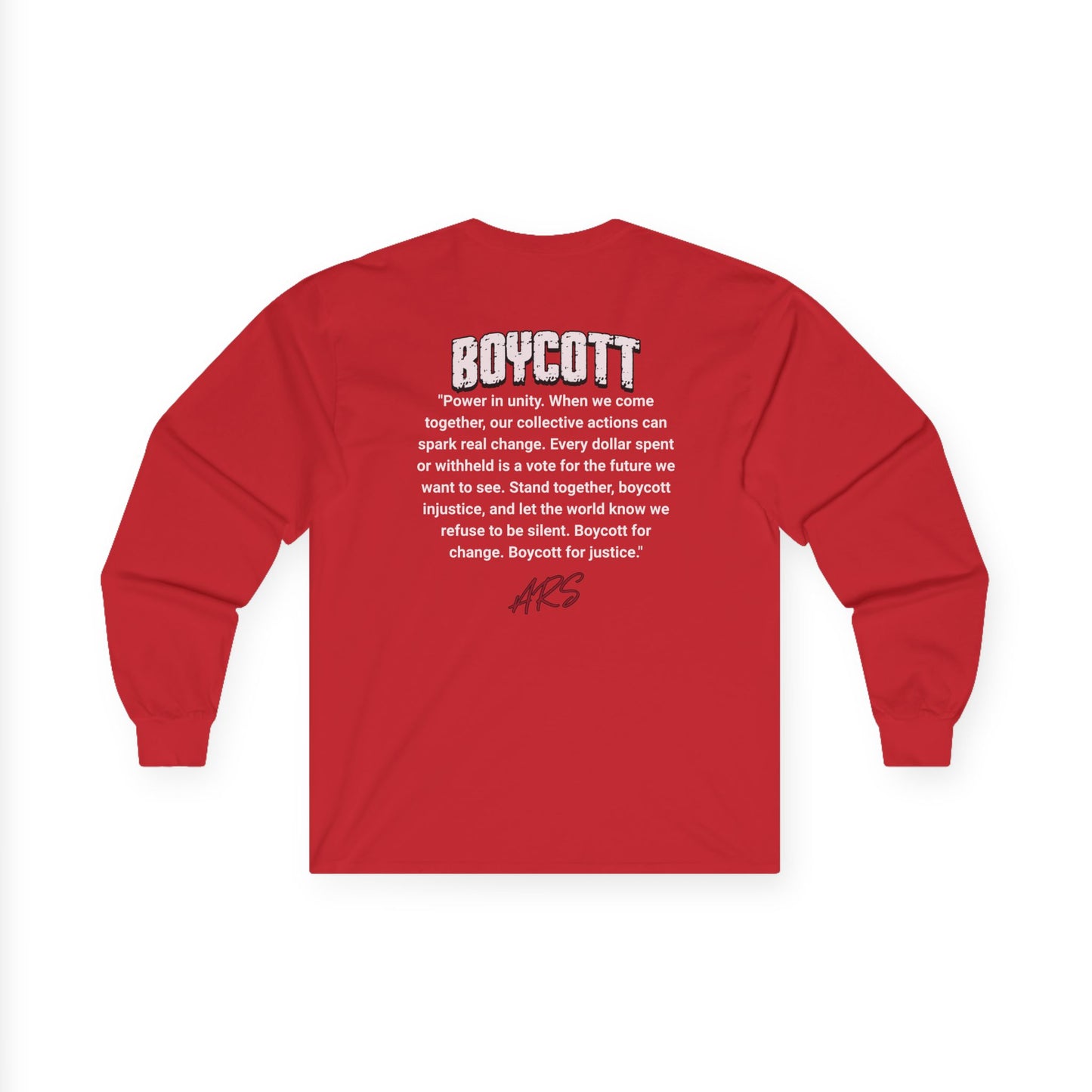 BOYCOTT AMERIKKKA Unisex Ultra Cotton Long Sleeve Statement Shirt for Activists