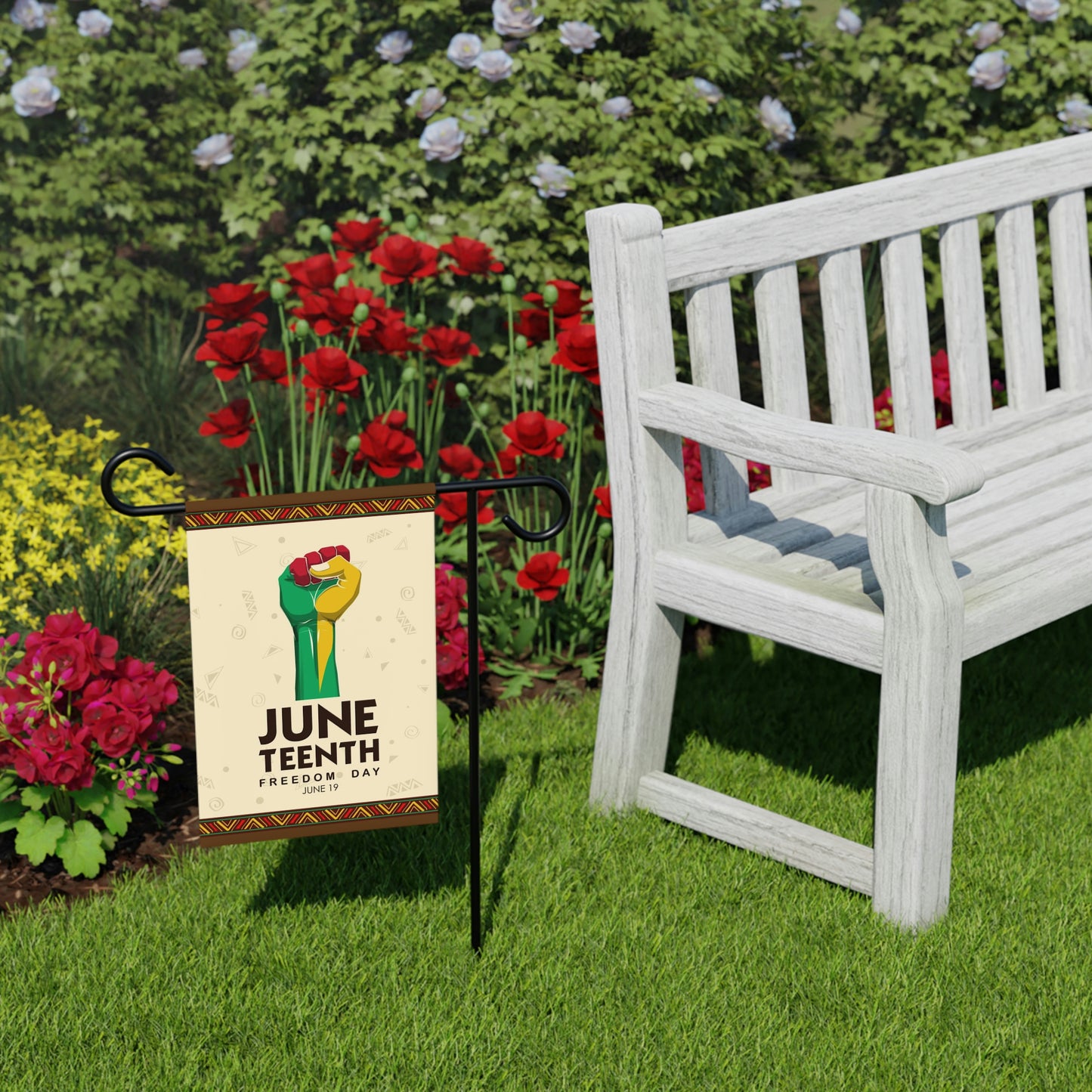 Juneteenth Garden Banner (w/ Boarders)