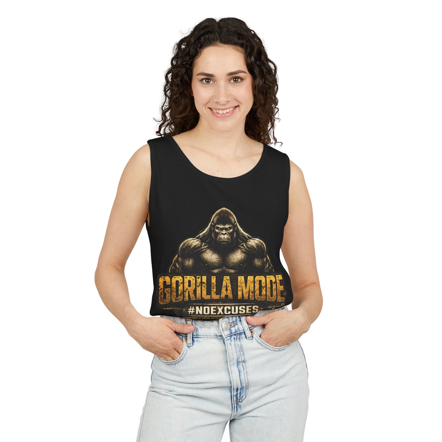 Gorilla Mode Tank Top — "Gorilla Mode #NoExcuses" Gym Workout Tank