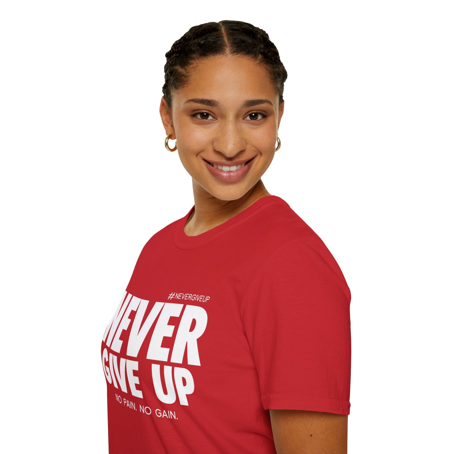 Never Give Up - Unisex Softstyle T-Shirt