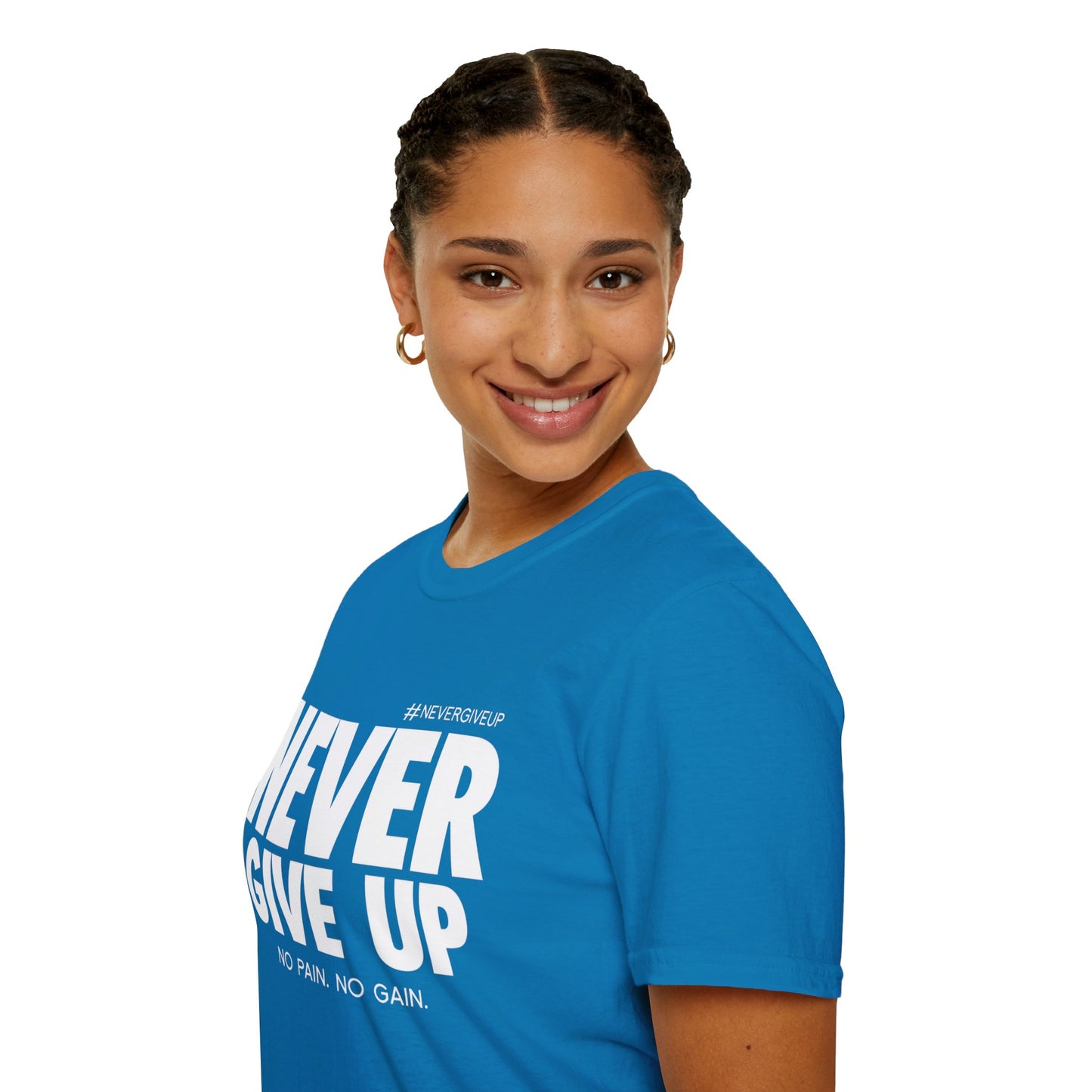Never Give Up - Unisex Softstyle T-Shirt