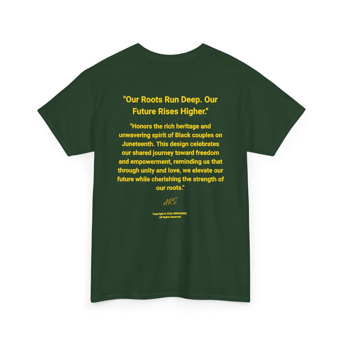 Black Excellence Couple "Our Roots Run Deep, Our Future Rises Higher" Retro Afrocentric Tee