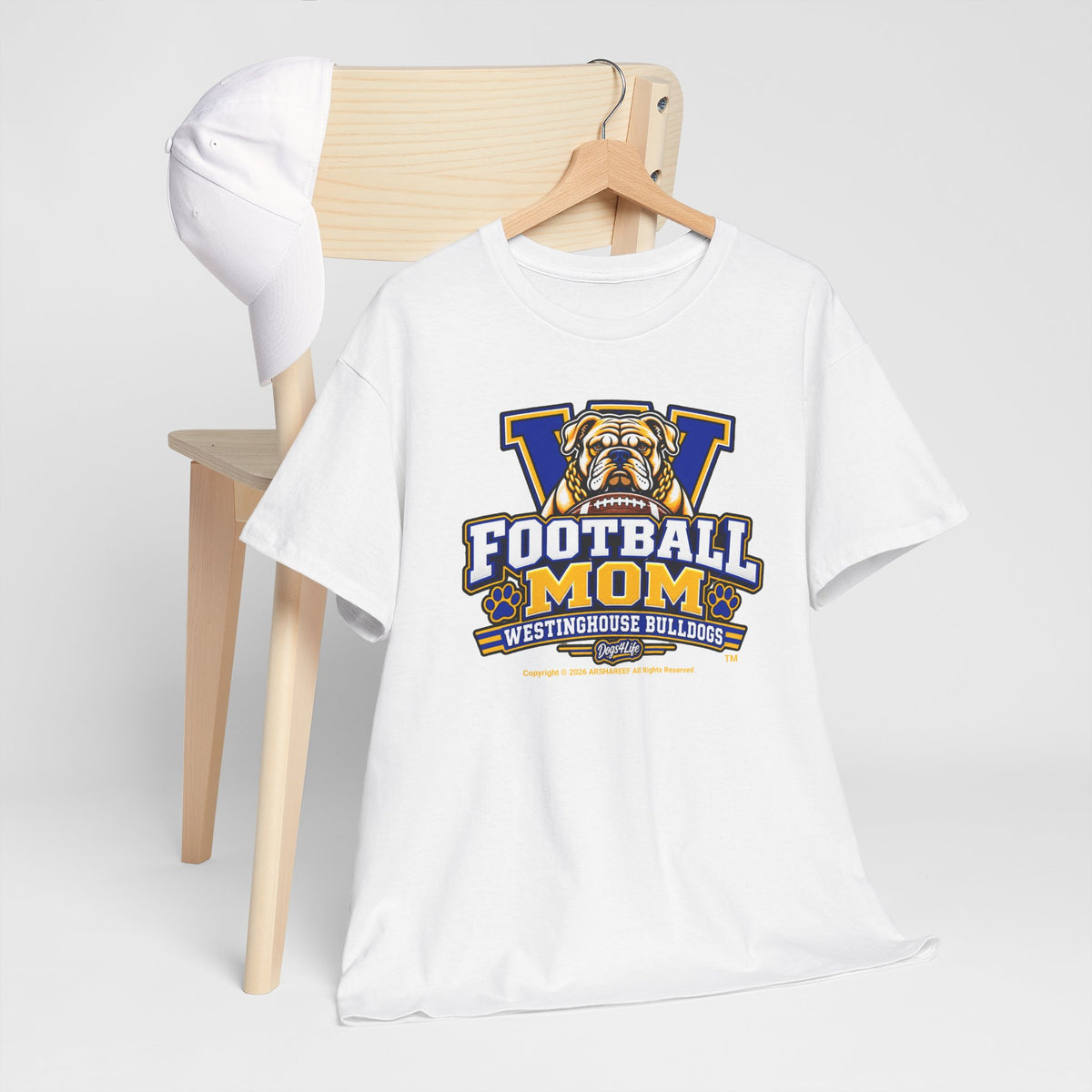 Westinghouse Bulldogs Football Mom T‑Shirt