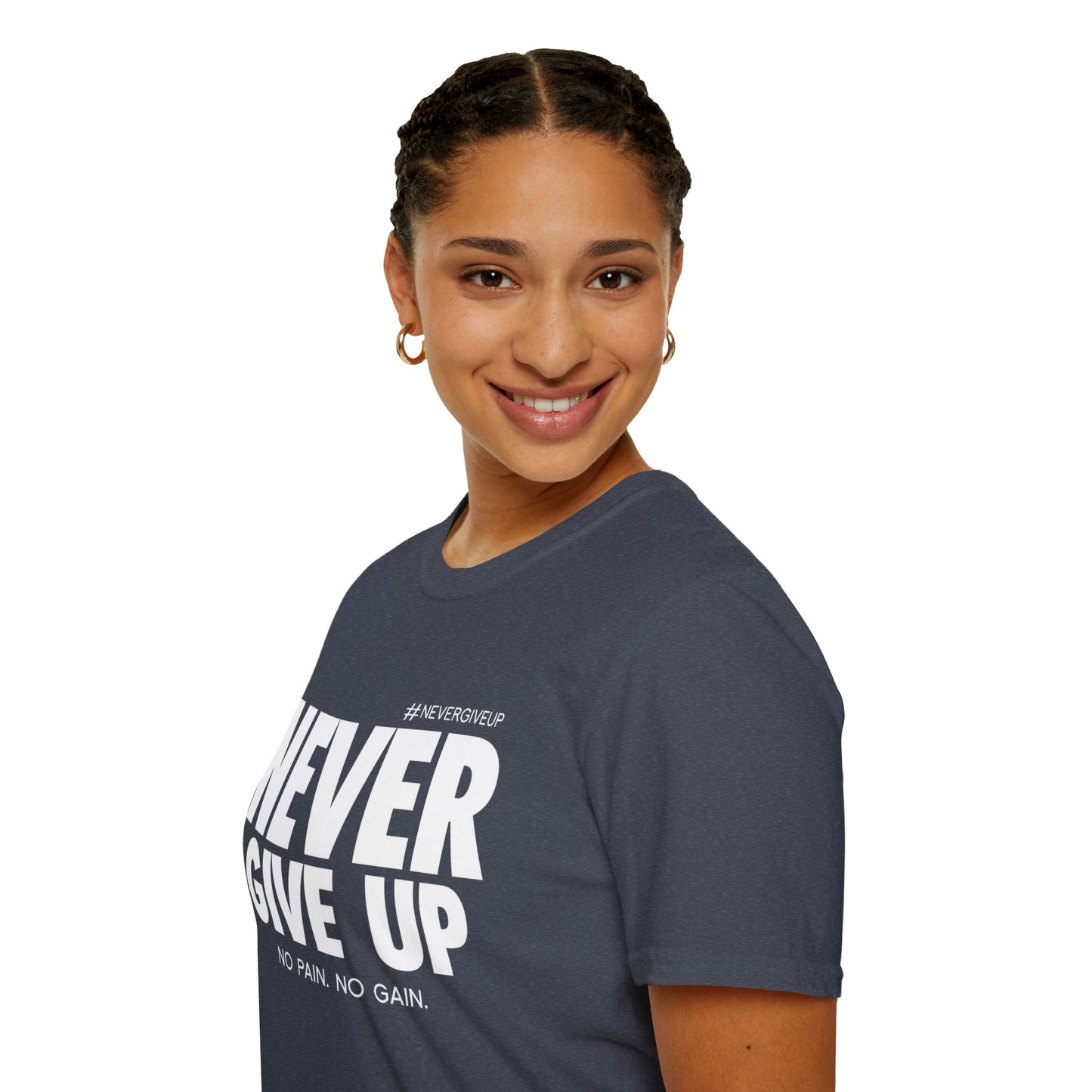 Never Give Up - Unisex Softstyle T-Shirt