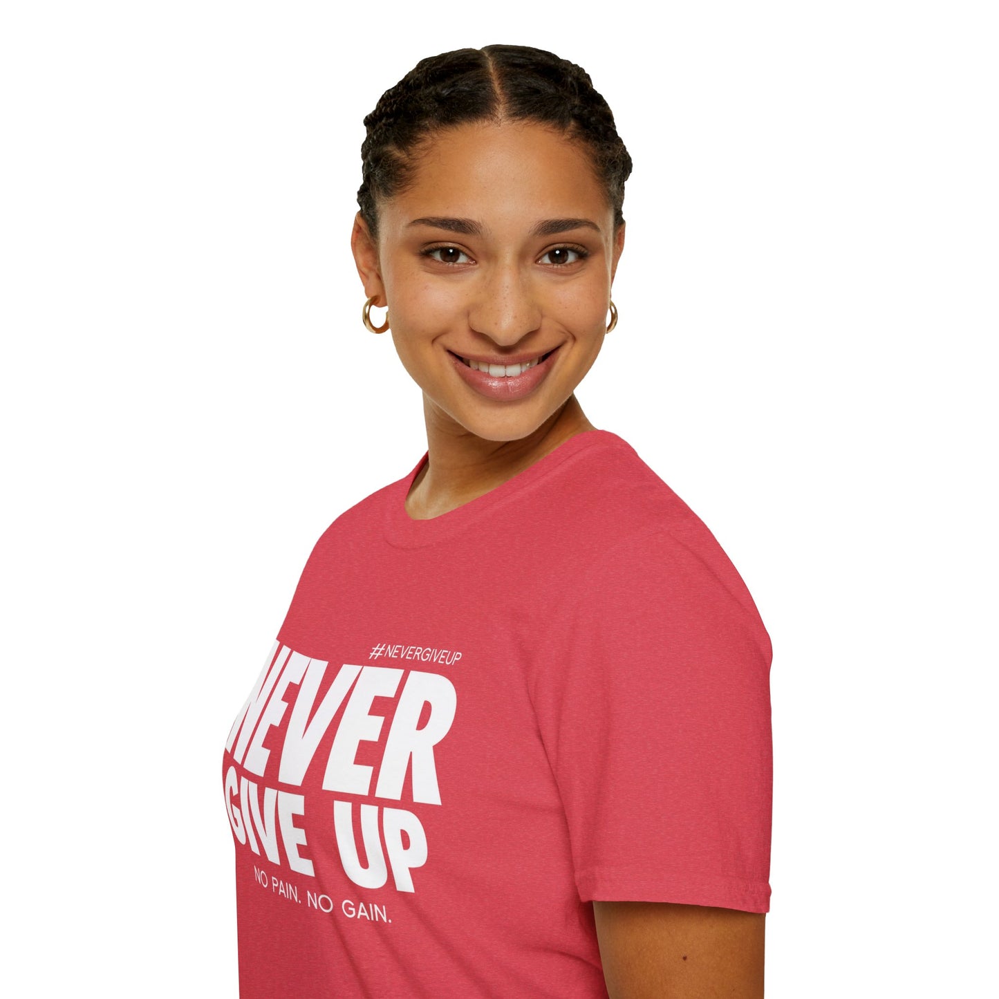 Never Give Up - Unisex Softstyle T-Shirt