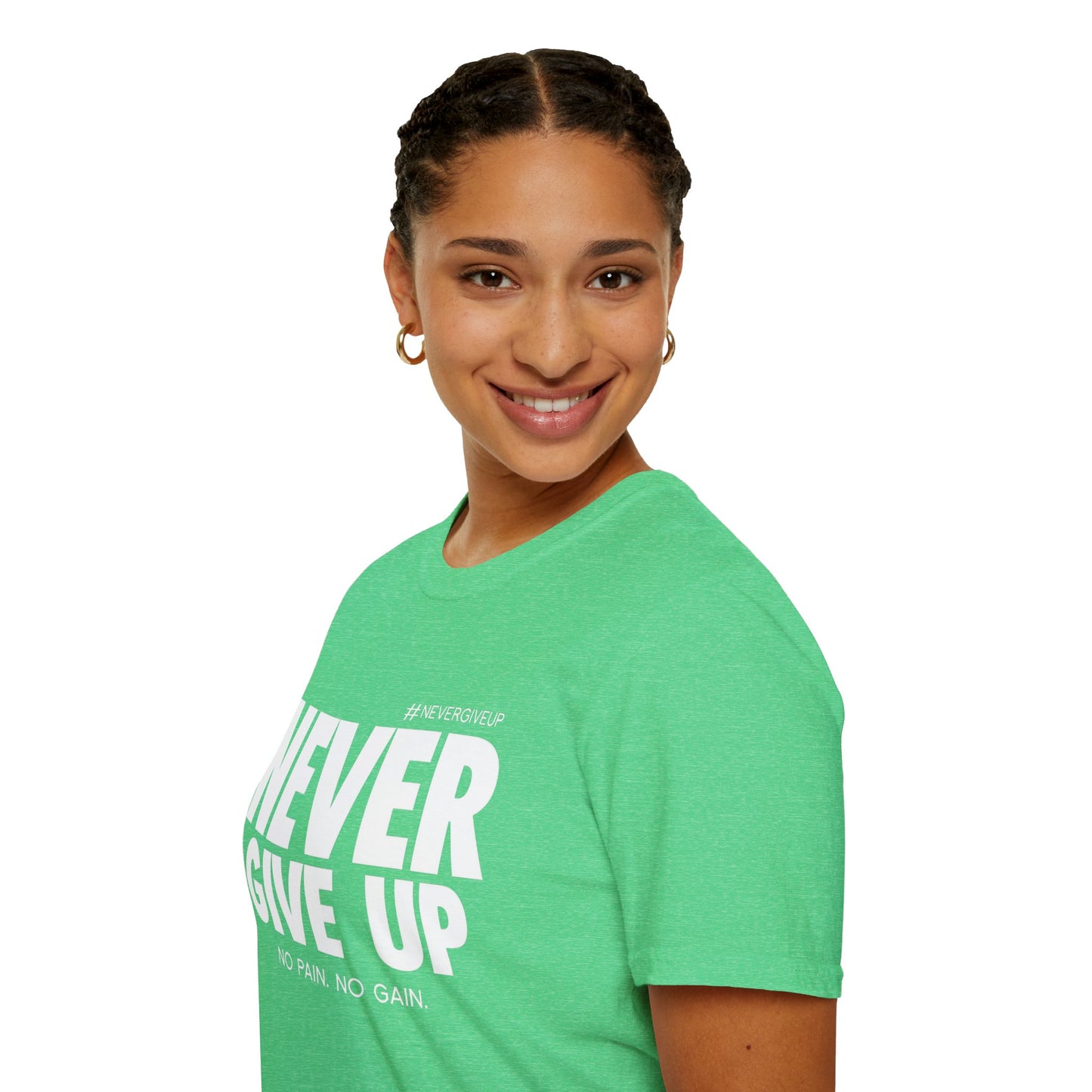 Never Give Up - Unisex Softstyle T-Shirt