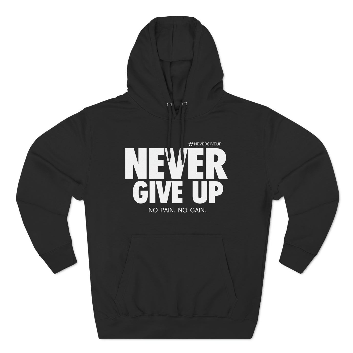 Never Give Up Lane Seven Three-Panel Fleece Hoodie