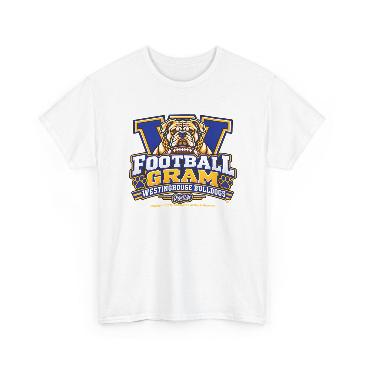 Westinghouse Bulldogs Football Gram T‑Shirt