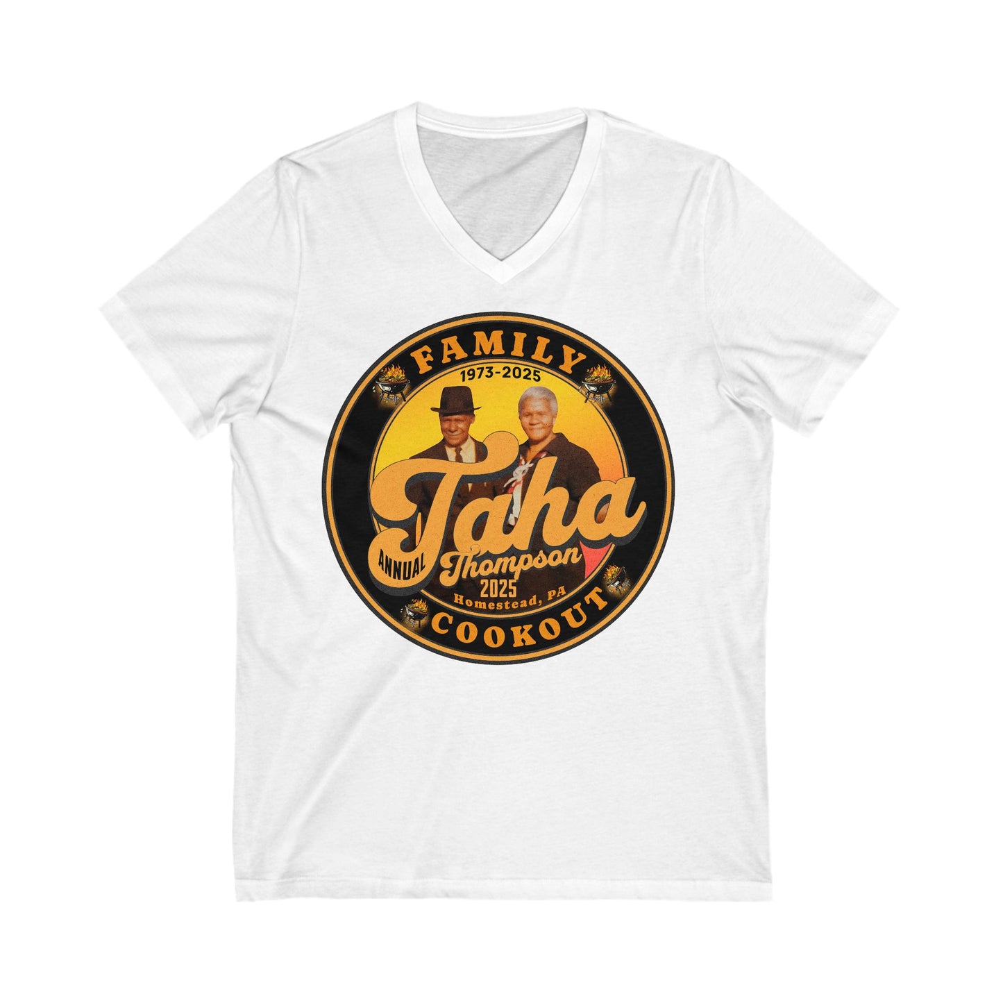 Taha Family Cookout V-Neck Tee