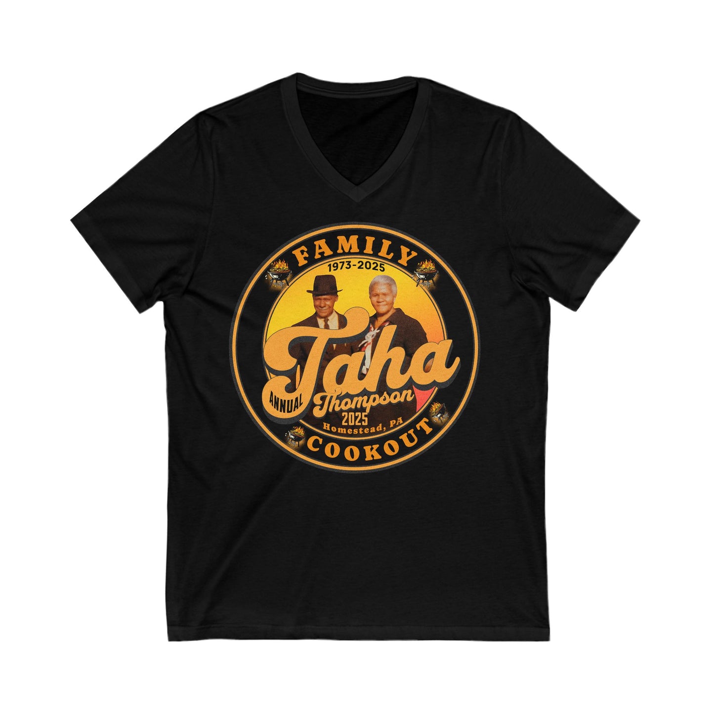 Taha Family Cookout V-Neck Tee