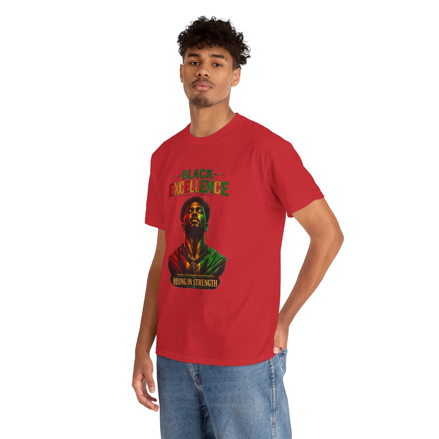 Black Excellence Brotha "Rising in Strength" Inspirational Afrocentric T-Shirt