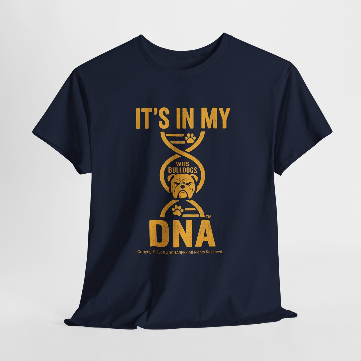 My DNA, Westinghouse Bulldogs face - Unisex Heavy Cotton Tee (up to 5XL)