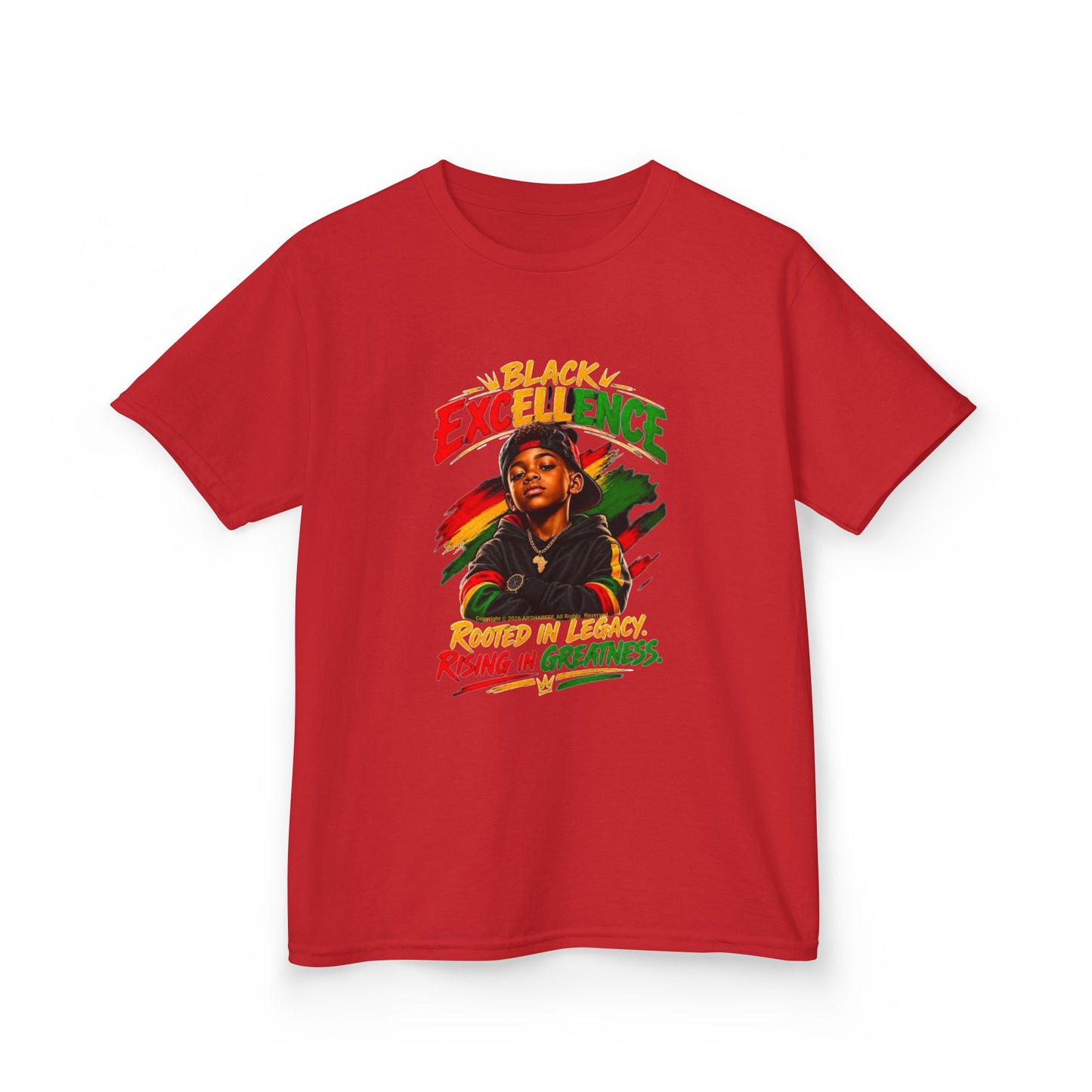 Black Excellence Boys: "Rooted in Legacy, Rising in Greatness" Kids Tee