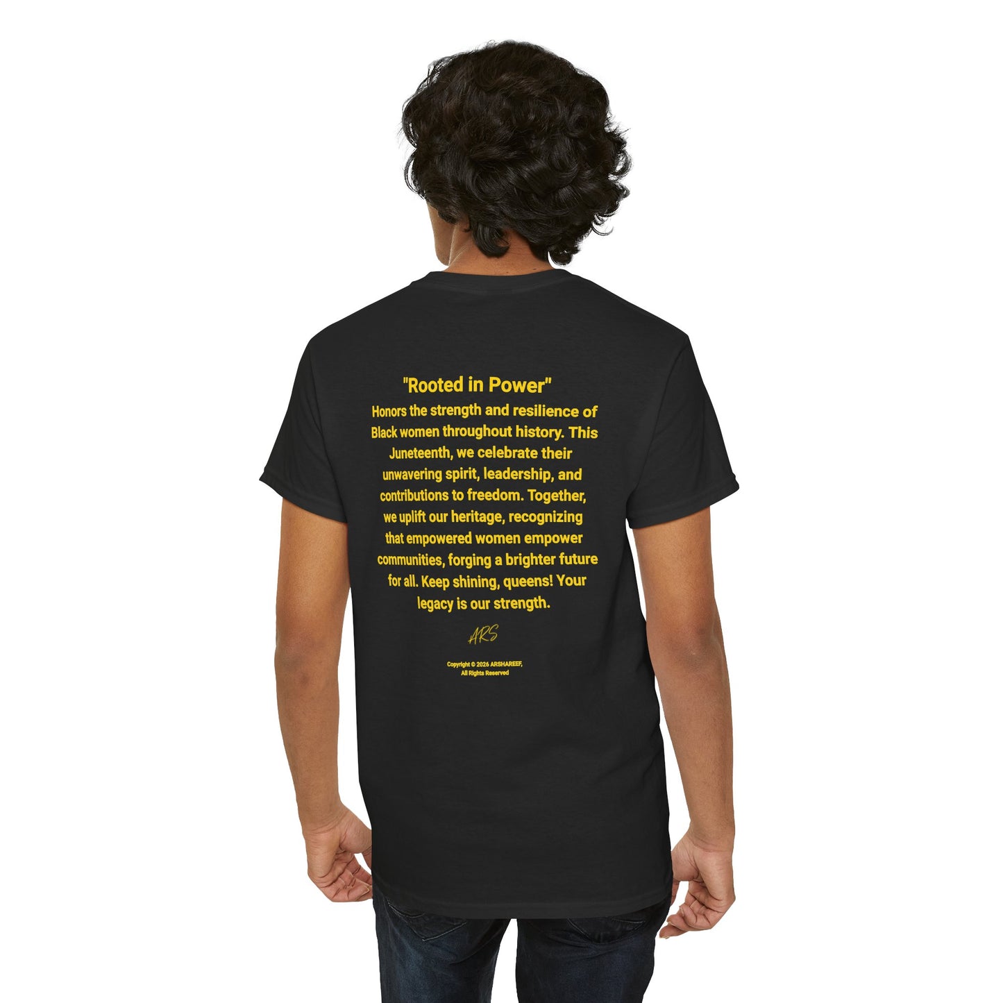 Black Excellence Sista "Rooted in Power" Afrocentric Empowerment Tee