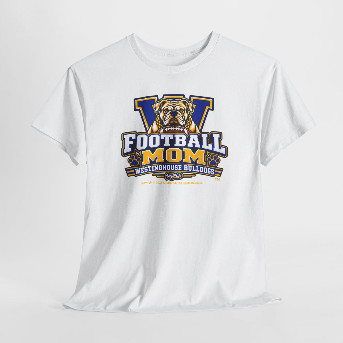 Westinghouse Bulldogs Football Mom T‑Shirt