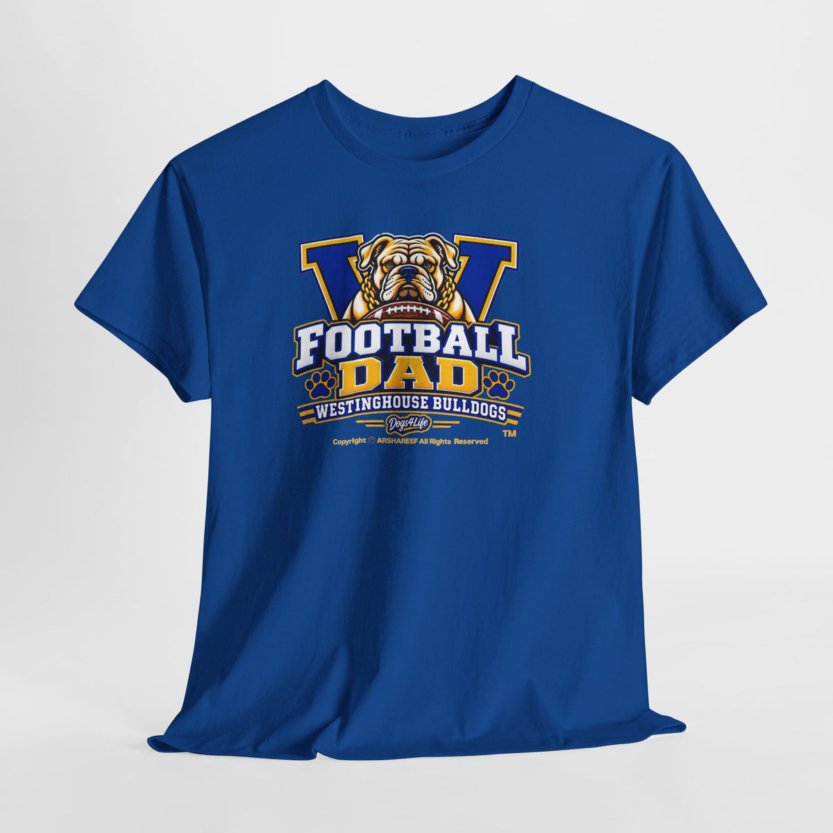 Westinghouse Bulldogs Football Dad T-Shirt
