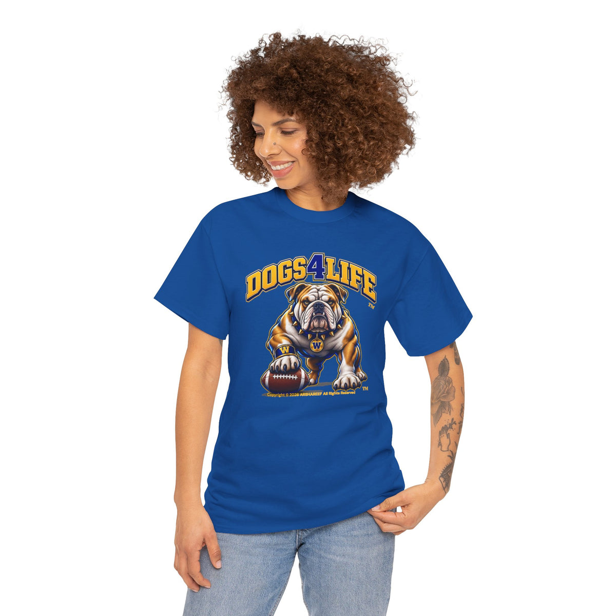 Dogs4Life W Football T-Shirt