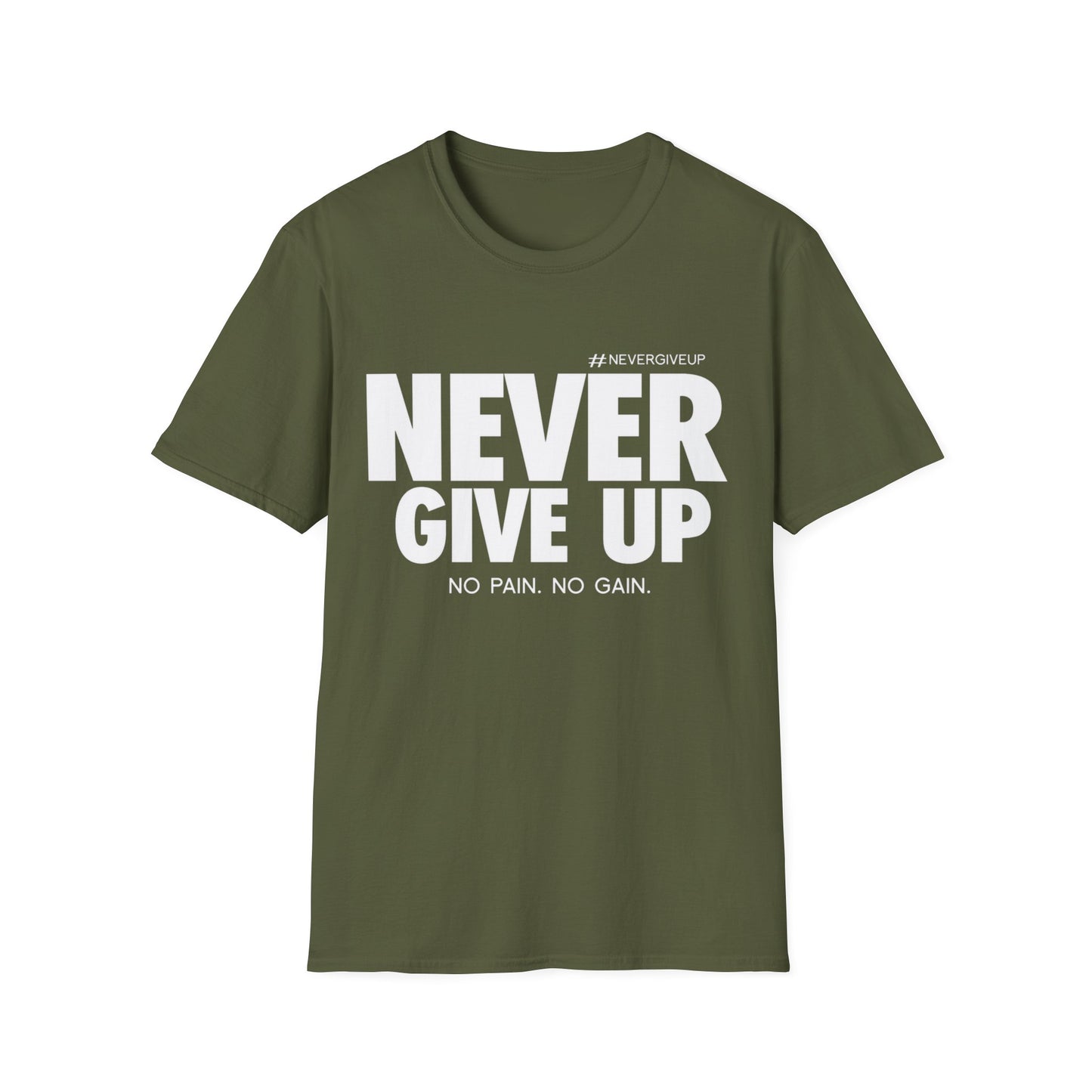 Never Give Up - Unisex Softstyle T-Shirt