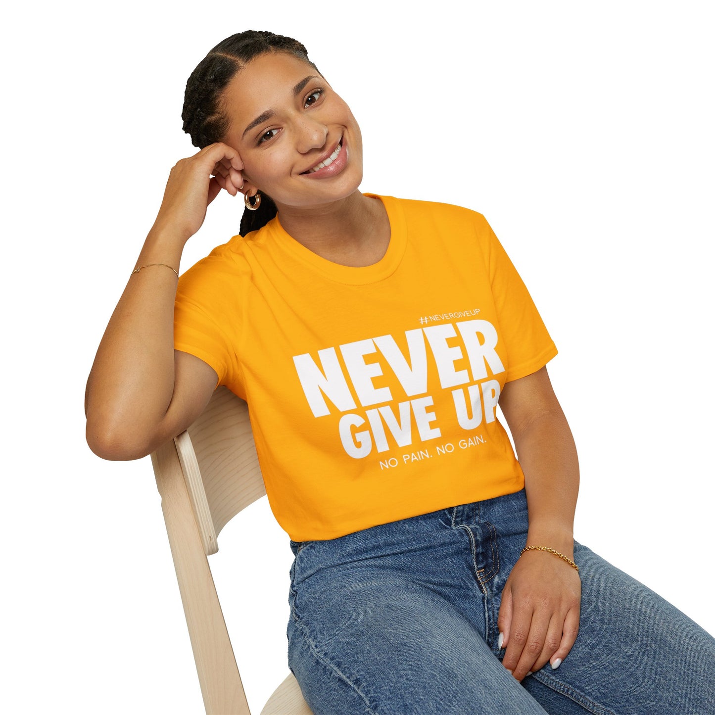 Never Give Up - Unisex Softstyle T-Shirt