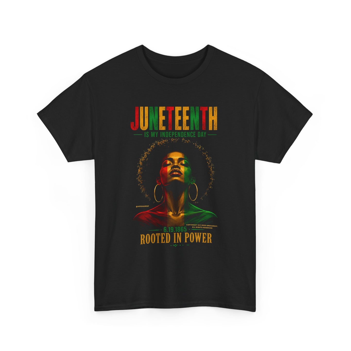 Juneteenth 'Rooted in Power' — Black History Celebration Tee