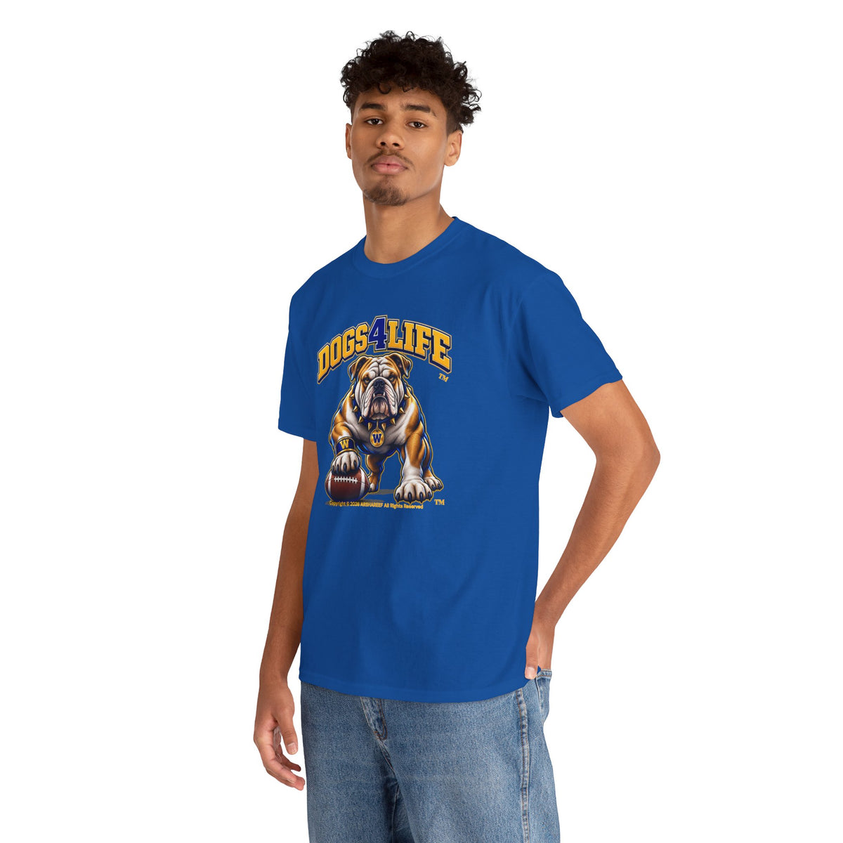Dogs4Life W Football T-Shirt