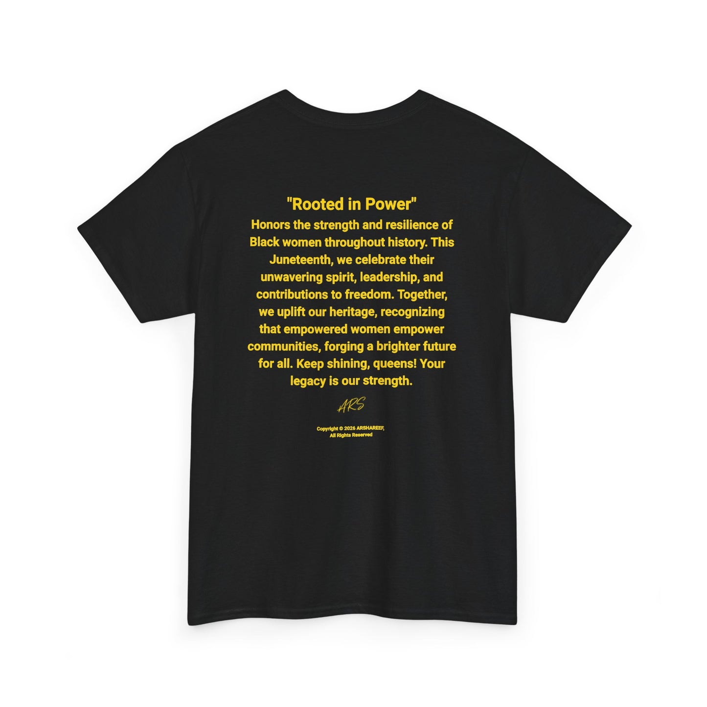 Black Excellence Sista "Rooted in Power" Afrocentric Empowerment Tee