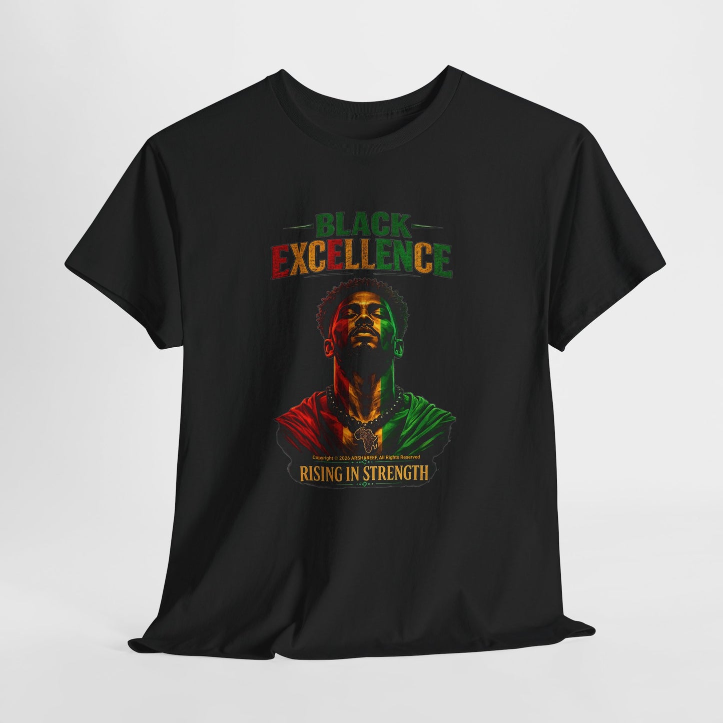 Black Excellence Brotha "Rising in Strength" Inspirational Afrocentric T-Shirt