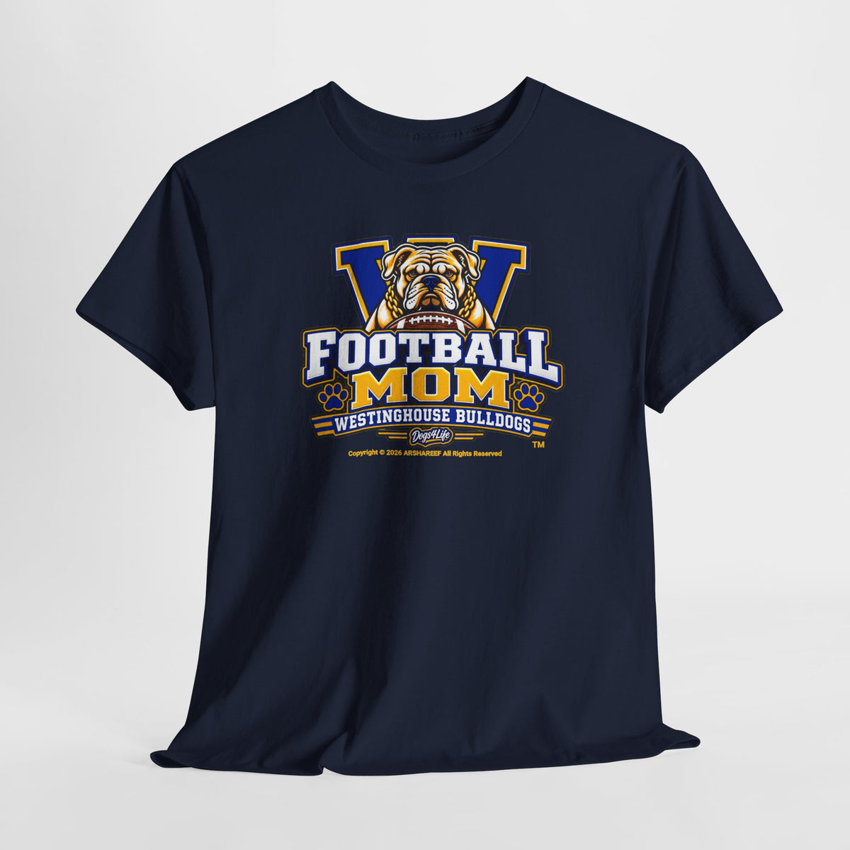 Westinghouse Bulldogs Football Mom T‑Shirt
