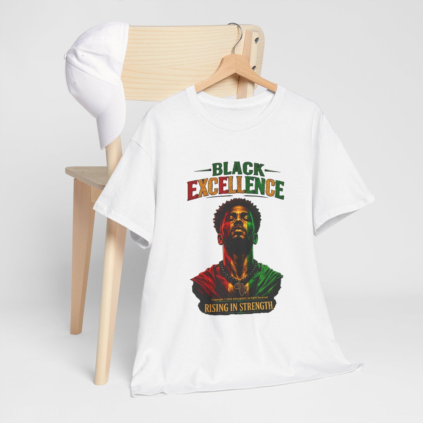 Black Excellence Brotha "Rising in Strength" Inspirational Afrocentric T-Shirt