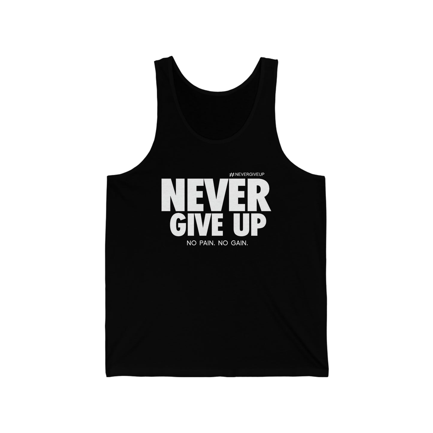 Never Give Up - Unisex Jersey Tank