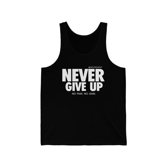 Never Give Up - Unisex Jersey Tank