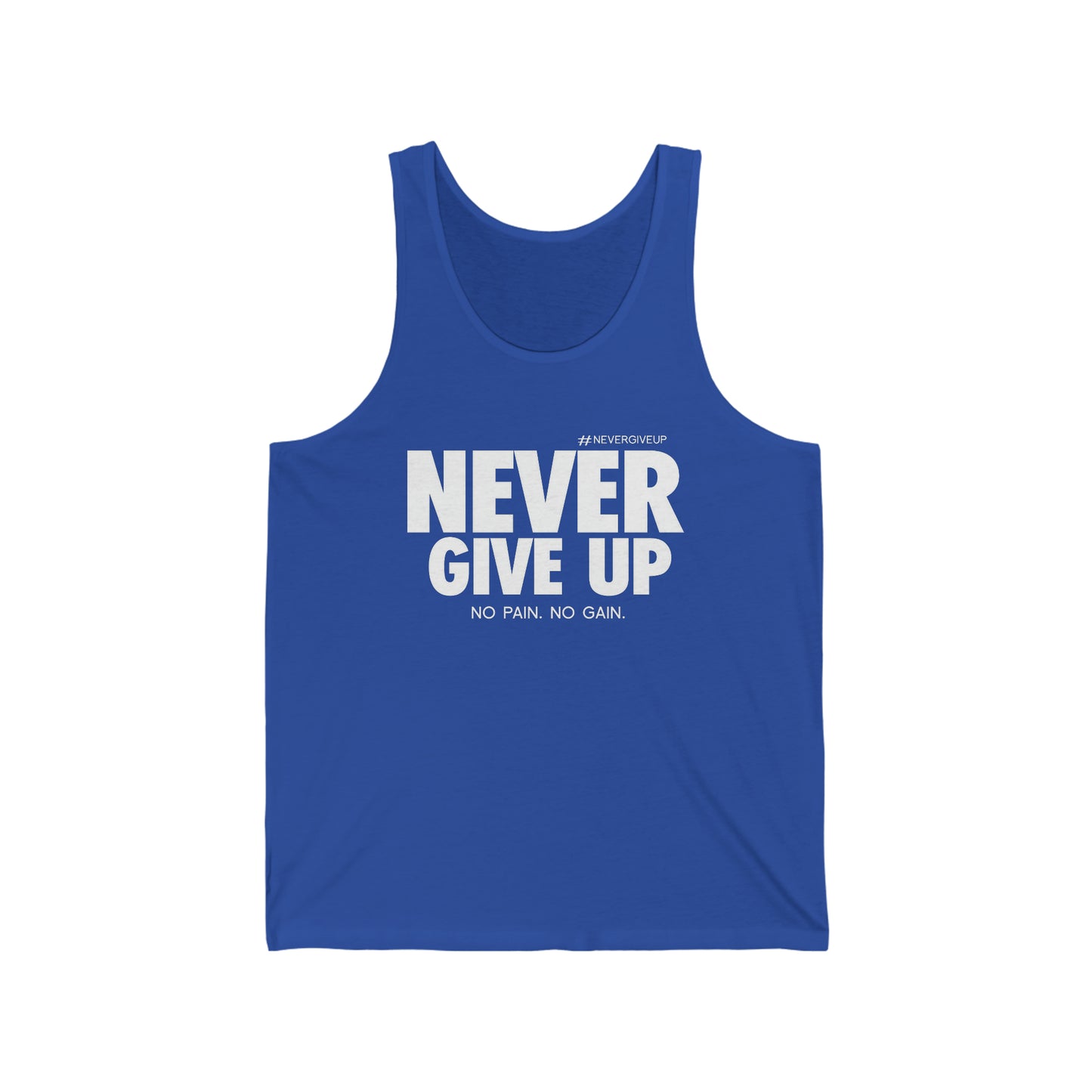 Never Give Up - Unisex Jersey Tank
