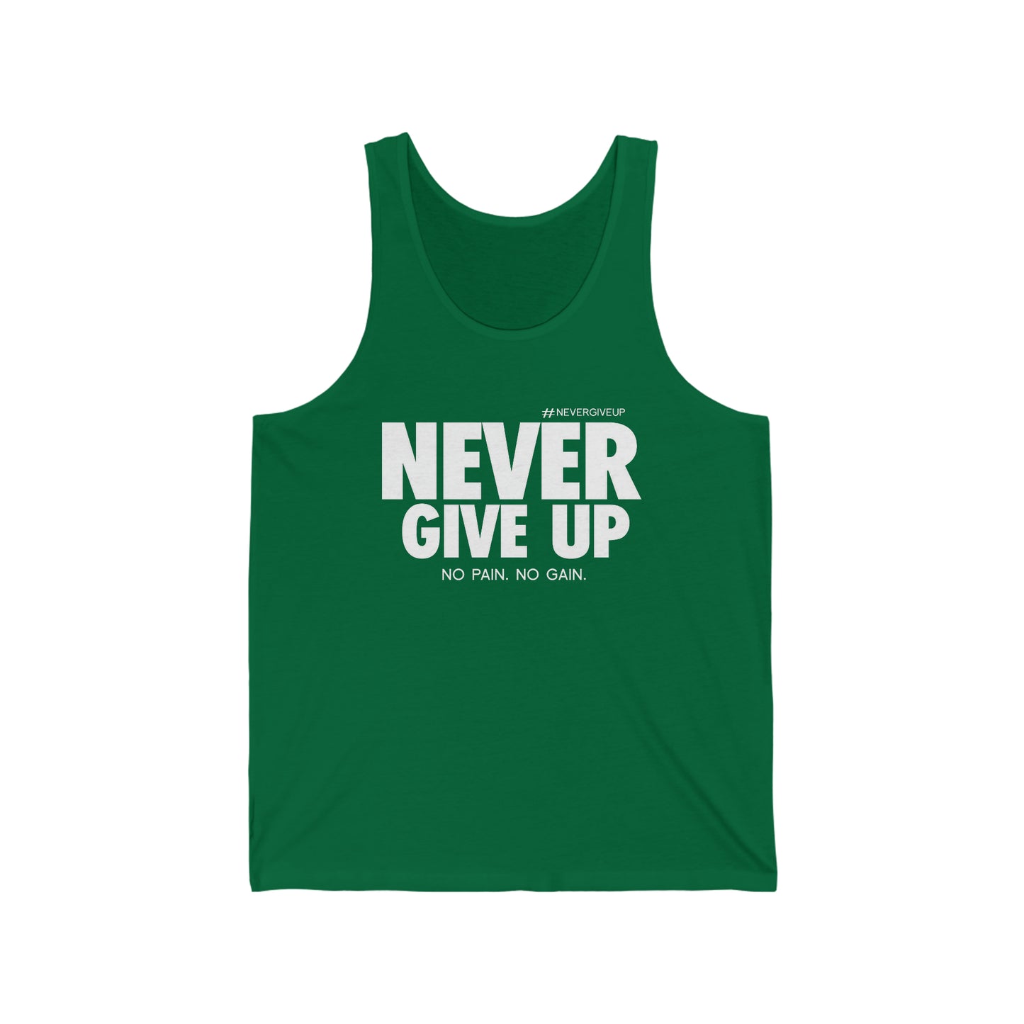Never Give Up - Unisex Jersey Tank