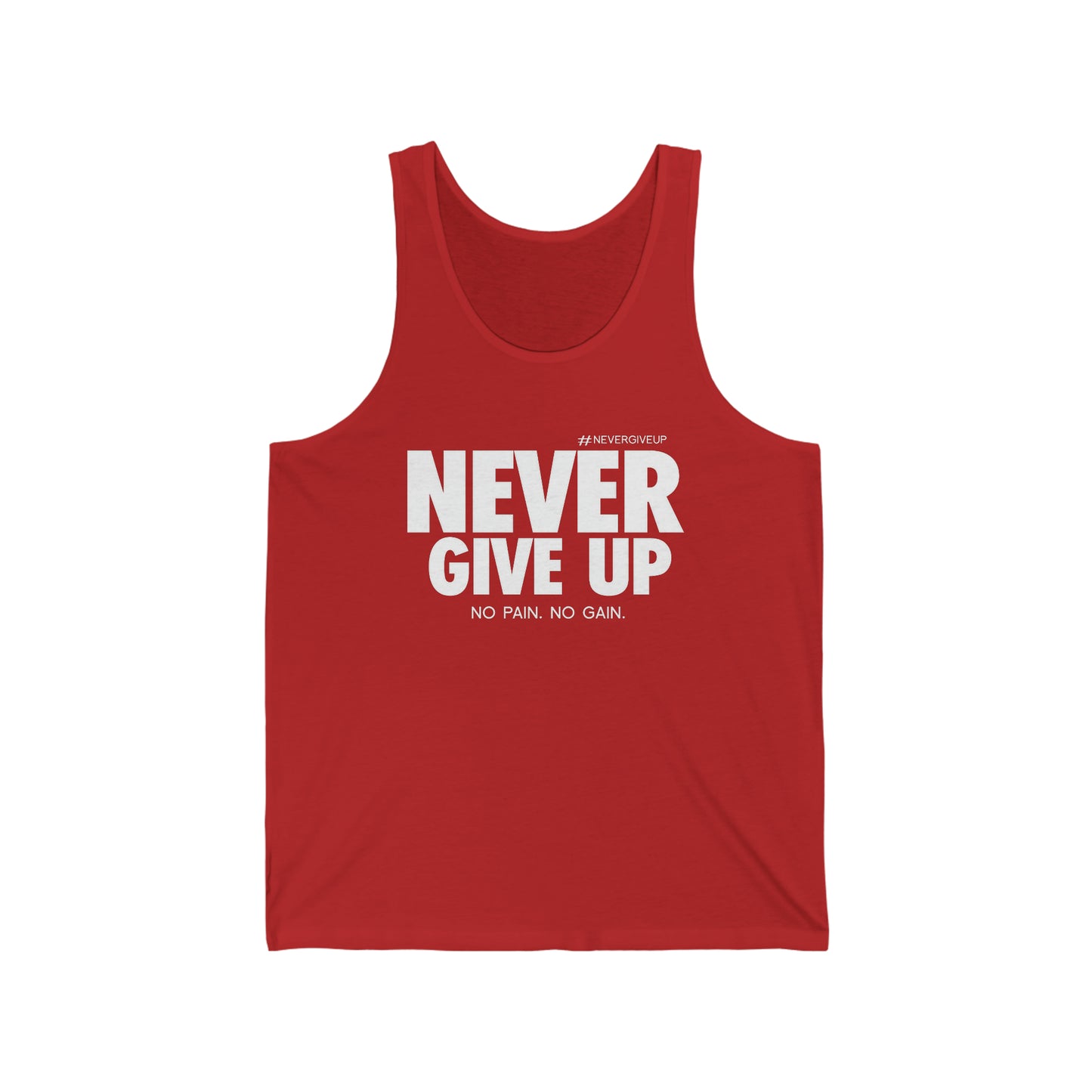 Never Give Up - Unisex Jersey Tank