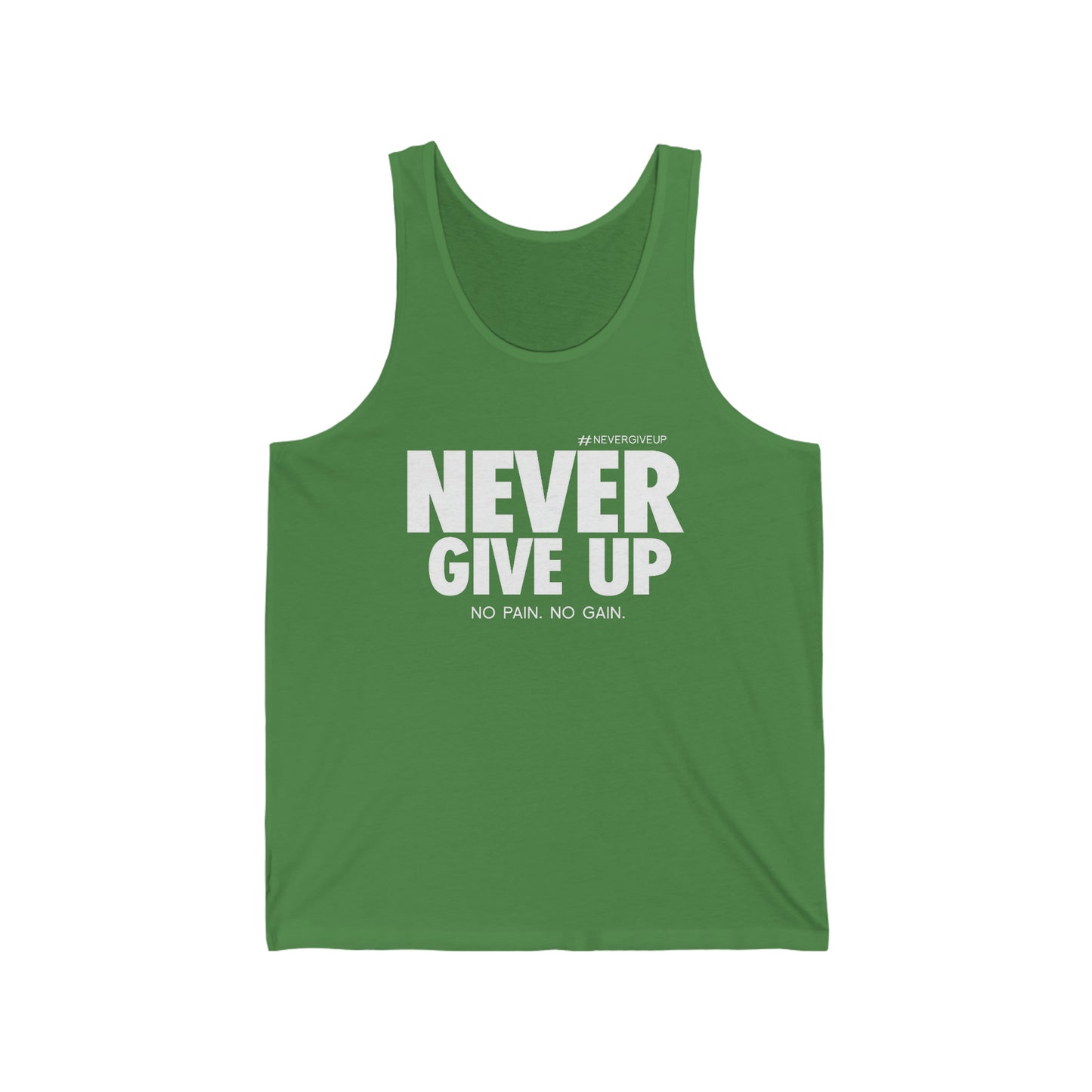 Never Give Up - Unisex Jersey Tank