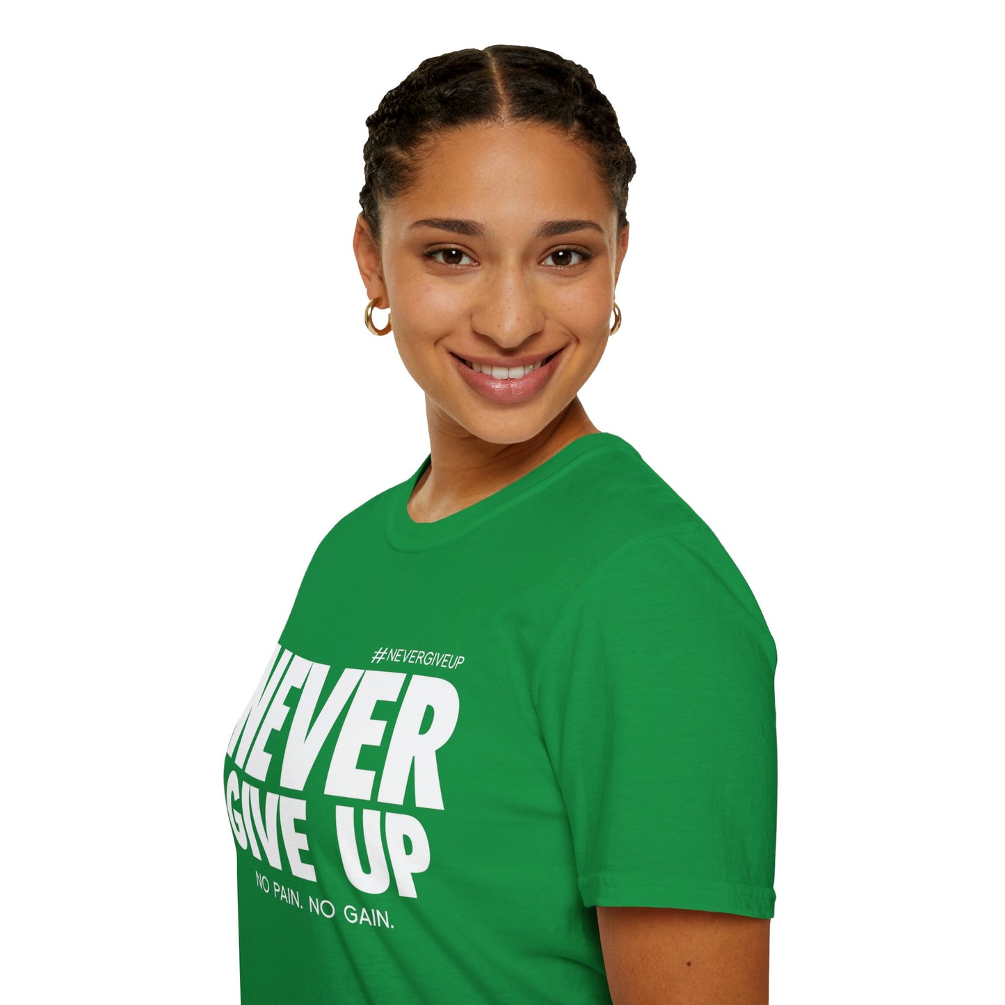 Never Give Up - Unisex Softstyle T-Shirt