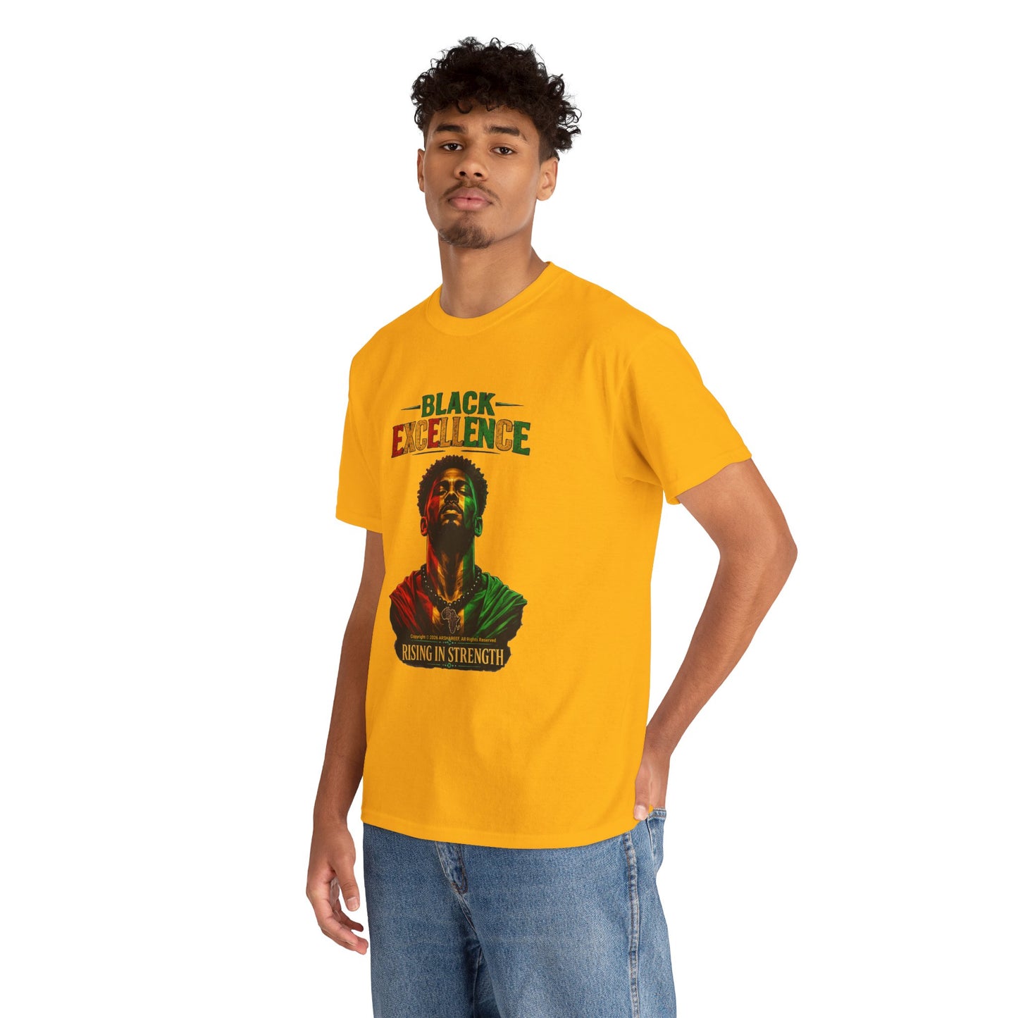Black Excellence Brotha "Rising in Strength" Inspirational Afrocentric T-Shirt