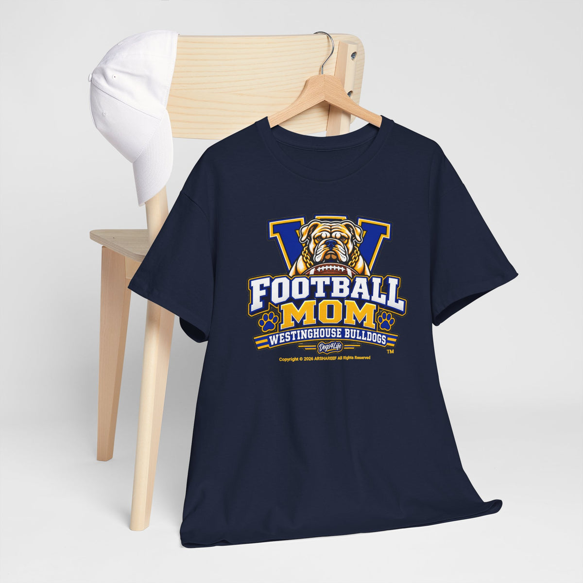 Westinghouse Bulldogs Football Mom T‑Shirt