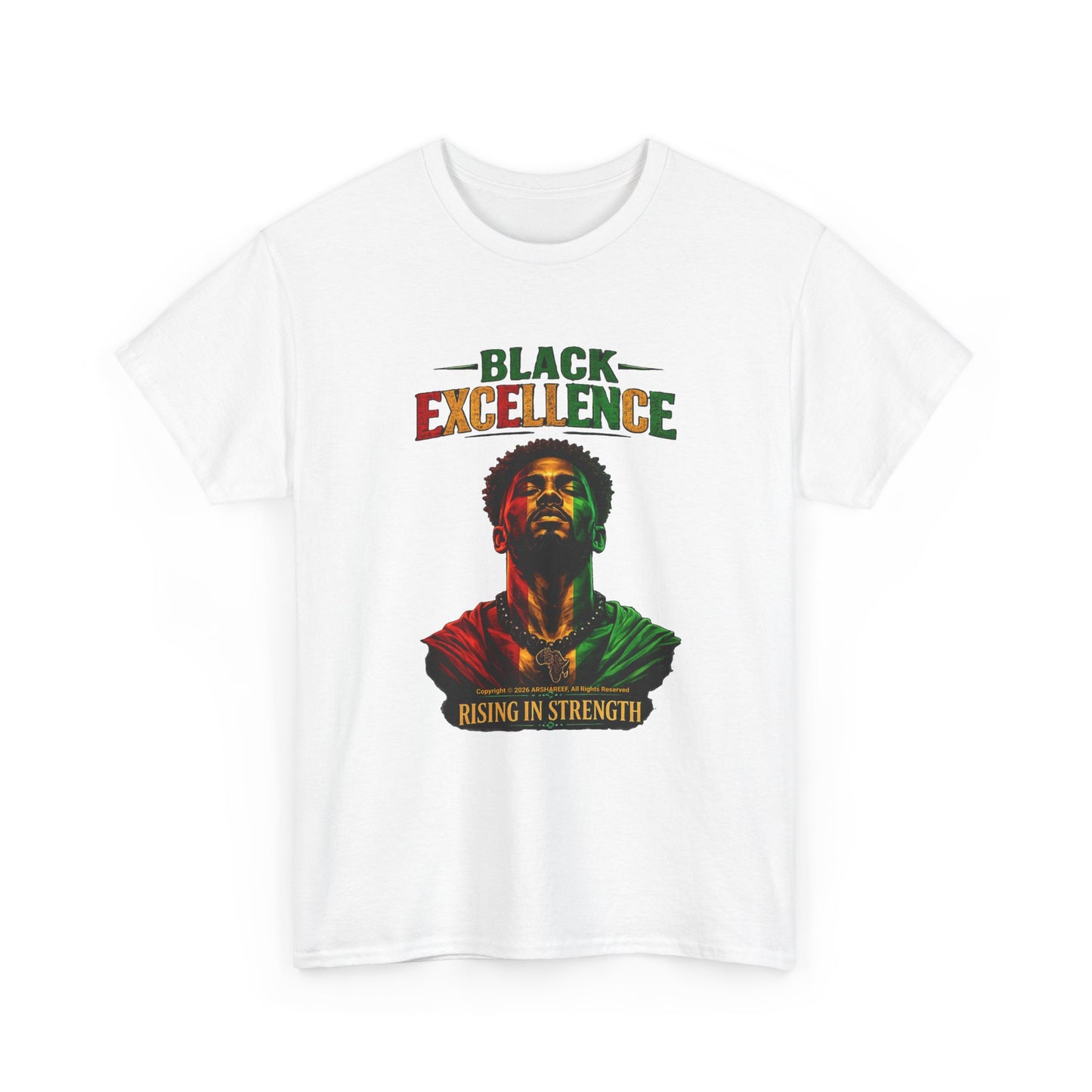 Black Excellence Brotha "Rising in Strength" Inspirational Afrocentric T-Shirt