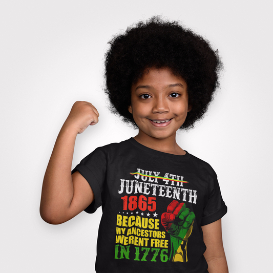 Juneteenth - No 4th - Empowering Kids Tee