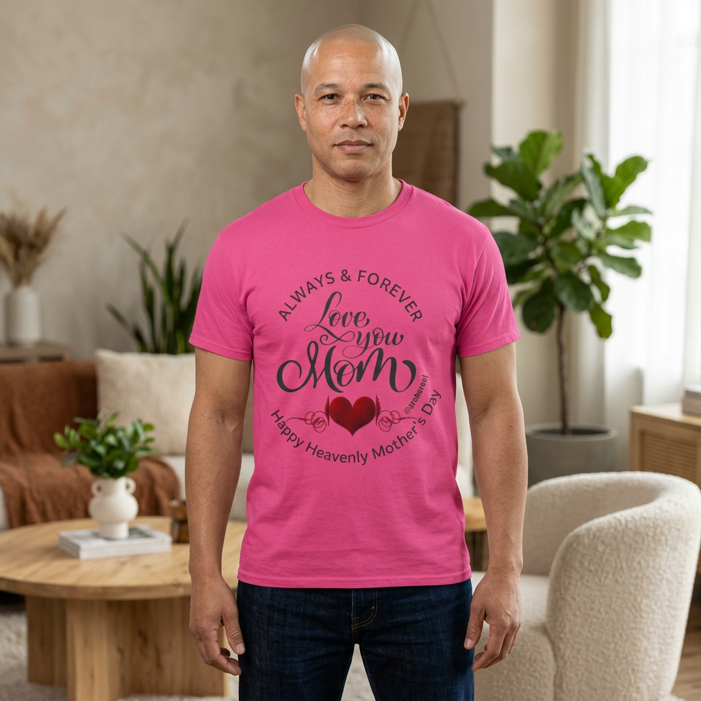 Mom Memorial T-Shirt — "Always & Forever Love You Mom" Heavenly Mother’s Day Tribute