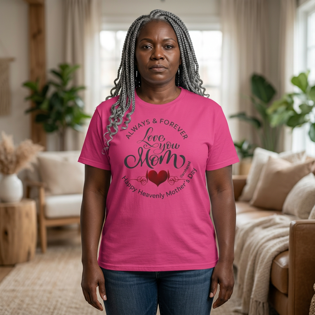 Mom Memorial T-Shirt — "Always & Forever Love You Mom" Heavenly Mother’s Day Tribute