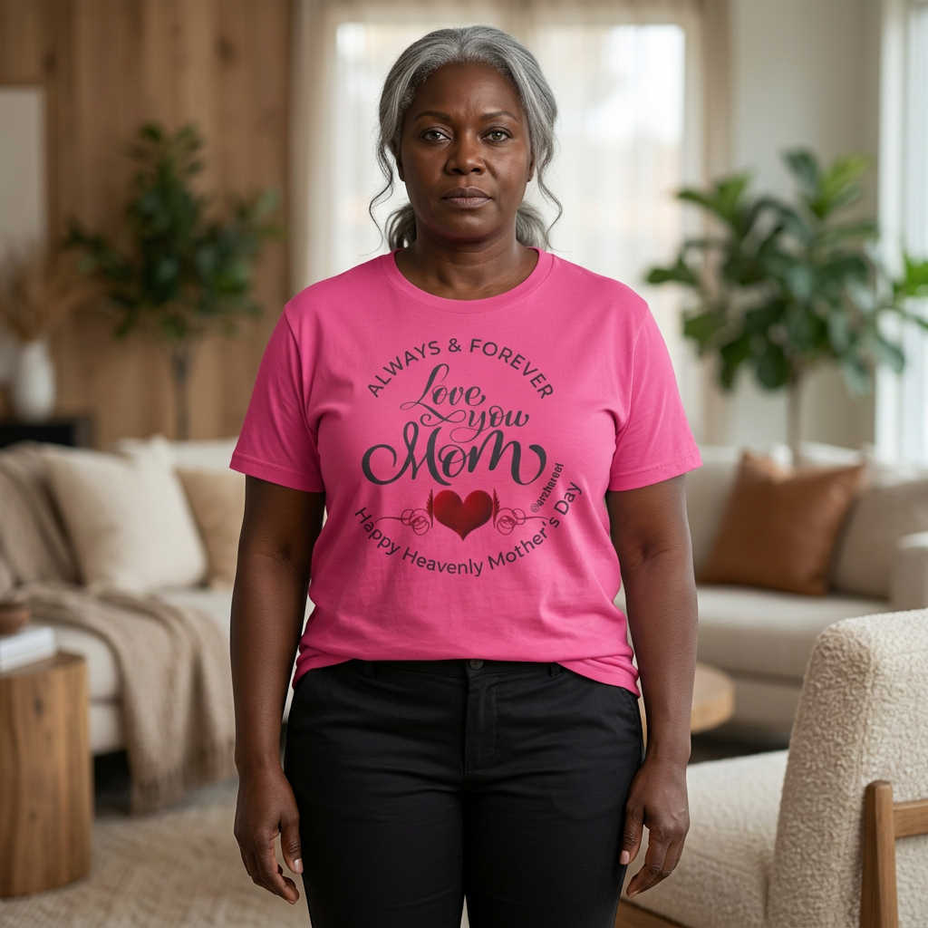Mom Memorial T-Shirt — "Always & Forever Love You Mom" Heavenly Mother’s Day Tribute